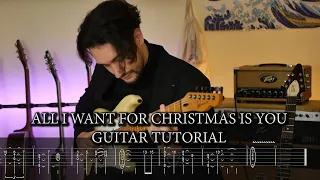 All i want for christmas is you easy guitar tutorial with tab - Mariah Carey