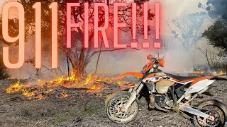 MY KTM STARTED A FIRE?? (had to call 911)
