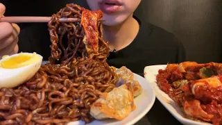 🔥🌶매운실비김치와 짜슐랭 꿀조합 먹방! Korean Spicy Silbi Kimchi & Ramen noodles Mukbang Eating Sounds ASMR