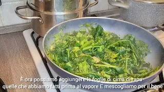 pasta con cime di rape Ricetta  Italiana facile e veloce