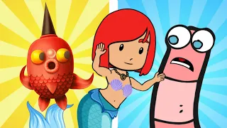 A Little Mermaid Saves Papa Joel + MORE Cartoon Adventures for Kids