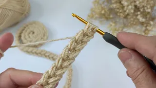 Çok kolay çanta sapı, Bag handle crochet 👌