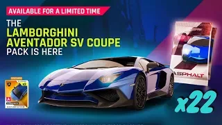 Asphalt 9 - Opening 22 Packs of Lamborghini Aventador SV Coupe