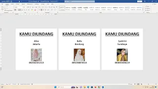 Cara Membuat Mail Merge Menggunakan Foto Gambar