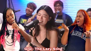 THIS WAS SO FUNNY!! GIGI- THE LAZY SONG (BLOOPERS/REACTION)