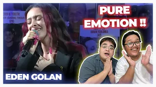 Eden Golan | עדן גולן עם השיר "גשם באוקטובר" בכיכר החטופים תל אביב 19.5.24 REACTION