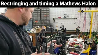 Restringing and timing a Mathews Halon @ The Archeryshack