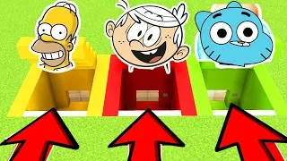 NE CHOISISSEZ PAS LA MAUVAISE BASE SECRÈTE MINECRAFT ! (Loud , Gumball , Les Simpson)