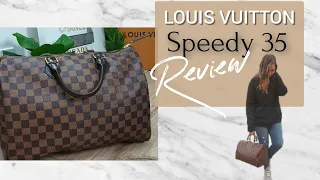 Louis Vuitton Speedy 35 review #bagreview #louisvuitton #lvspeedy