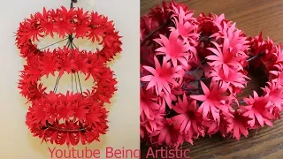 Paper Flower Wall Decoration - DIY Wall Decor ideas - Paper Craft - Paper Flower