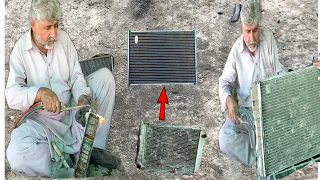 Old Man Repairing Student Bus Radiator | Amazing restoration and cleaning process radiator of Bus