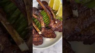 Lamb chops with oven roasted asparagus