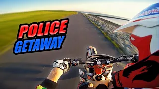 BEACH RIDE ENDS IN POLICE CHASE - KTM EXC 300
