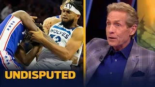 Skip Bayless reacts to Joel Embiid brawling with Karl-Anthony Towns last night | NBA | UNDISPUTED