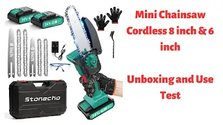 🔥 Mini Chainsaw Cordless 8 & 6 inch Unboxing and Review! ✅ #productreview #unboxing