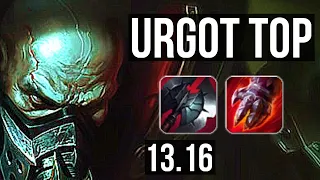 URGOT vs AATROX (TOP) | 8/0/1, 1.5M mastery, Legendary | KR Master | 13.16