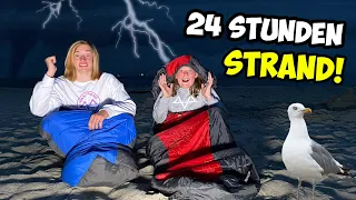 24 STUNDEN am STRAND CHALLENGE! (UNWETTER kommt...)