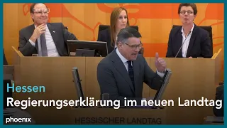 Regierungserklärung im hessischen Landtag mit Boris Rhein