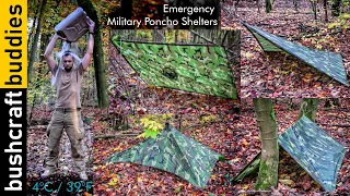 Military Poncho Shelters - Emergency, Bushcraft, Survival