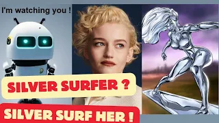 Fantastic 4 Silver SurfHER. Female version of Silver Surfer introduced. NOT a gender swap ! aivsfans