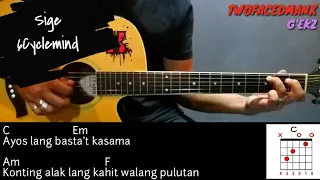 Sige "Acoustic" - 6Cyclemind (Guitar Cover With Lyrics & Chords)