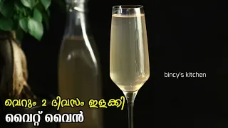 2 ദിവസം കൊണ്ട് കിടിലൻ വൈറ്റ് വൈൻ  | White Wine In 2 Days | Instant White Wine Recipe Malayalam