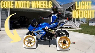 How much does core moto wheels weigh?? Part 1 of 2