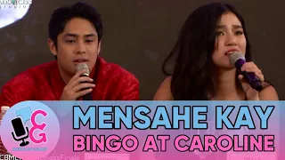 Donny at Belle, nagbigay ng mensahe sa karakter nila bilang Bingo at Caroline | Chika at Ganap