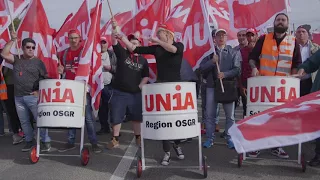 Bauarbeiter-Protesttag in Olten