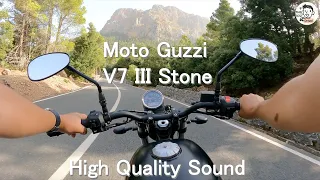 Moto Guzzi V7III Stone test ride, High Quality engine & exhaust Sound!
