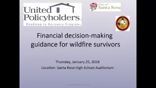 Roadmap to Recovery Workshop: Financial Decision Making 1/25/18