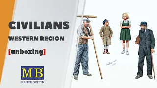 Figures of civilians from Masterbox - civilians of Western Europe
