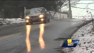 Freezing rain causes slippery morning commute