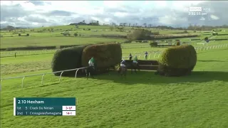 Horses crash into a hedge at Hexham * Hixam Horse Race * Fete Champetre * Hasankey