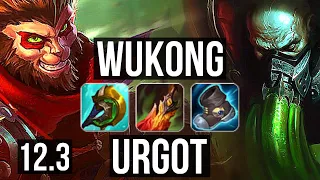 WUKONG vs URGOT (TOP) | 4.0M mastery, 6 solo kills, 10/2/6, 500+ games | BR Grandmaster | 12.3