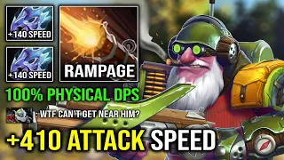 WTF +410 Attack Speed Sniper 100% Free Hit Knockback Full Physical Rampage with Moon Shard Dota 2