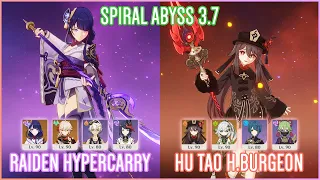 C2 Raiden Hypercarry & C1 Hu Tao Hyperburgeon | NEW Spiral Abyss 3.7 | Genshin Impact