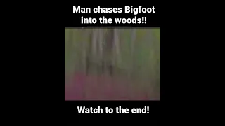 Man chases Bigfoot into the woods!!