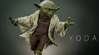 Hot Toys Star Wars Attack of the Clones Yoda 1/6 Scale Movie Masterpiece 4K Figure Review