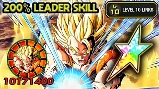 200% LEADER SKILL! 100% LR SUPER GOGETA LEVEL 10 LINKS! Dragon Ball Z Dokkan Battle