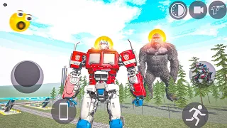 King Kong Fight Transformers Optimus Prime In Indian Bike Driving 3d