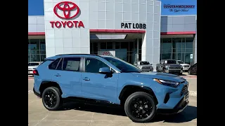 2022 TOYOTA Rav4 Hybrid SE in Cavalry Blue walk-around what's new video pictorial