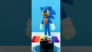 SONIC ➤ timelapse. Plastilina Tutorial. With Polymer Clay #shorts