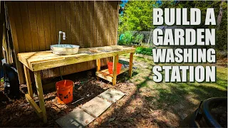 potting bench and washing station all in one