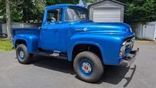 Killer 1956 Ford F100 4x4 Stepside Pickup For Sale~390~5 Speed Manual~Modern Chassis!