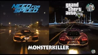 GTA: 5 VS NFS: 2015 Graphics Comparison Side By Side Gameplay!