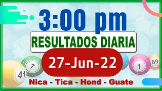 3 PM Sorteo Loto Diaria Nicaragua │ 27 de Junio de 2022