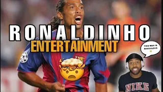 NBA FAN REACT TO.....Ronaldinho - Football's Greatest Entertainment(THIS WAS TOO EASY FOR THIS MAN!)