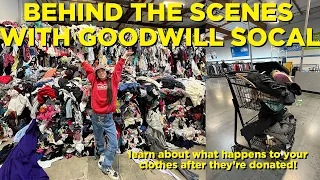THRIFT WITH ME at GOODWILL SOCAL OUTLET! + a behind the scenes tour!