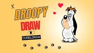 How to Draw Droopy Dog | Drawing Tutorial for Beginners||How to Draw Droopy Dog in Coreldraw